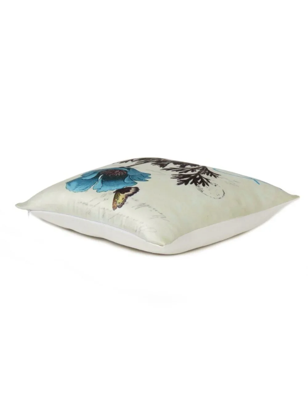 Oussum White Floral Printed Cotton Cushion Cover Boho Pillow Case Set Of 2